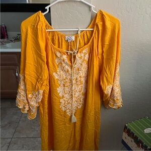 GC Women's Yellow Embroidered Blouse